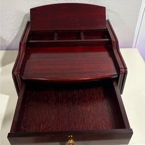 Wooden Desk Organizer with Drawer